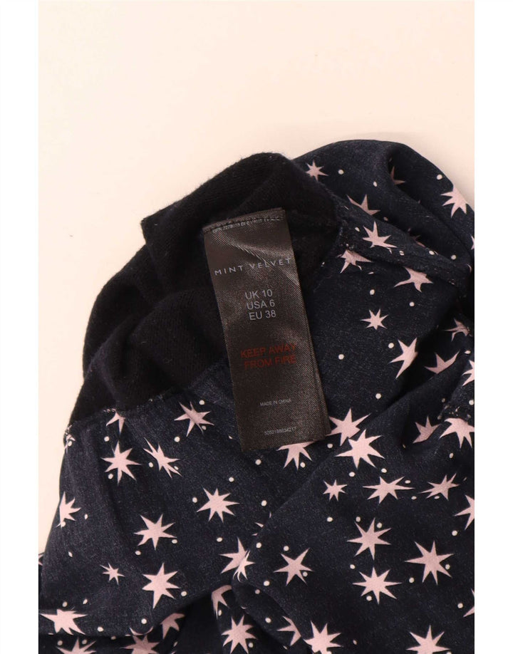 MINT VELVET Robe basique à motif abstrait pour femme UK 10 Petit Bleu marine