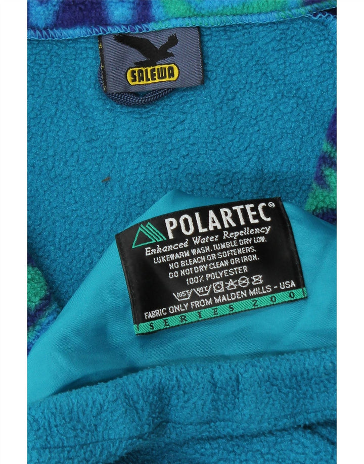 SALEWA Pull polaire Polartec à col zippé pour homme XL Bleu Colorblock Polyester