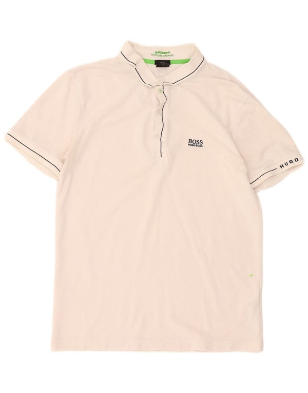 Hugo Boss Homme Polo Petit Blanc Coton
