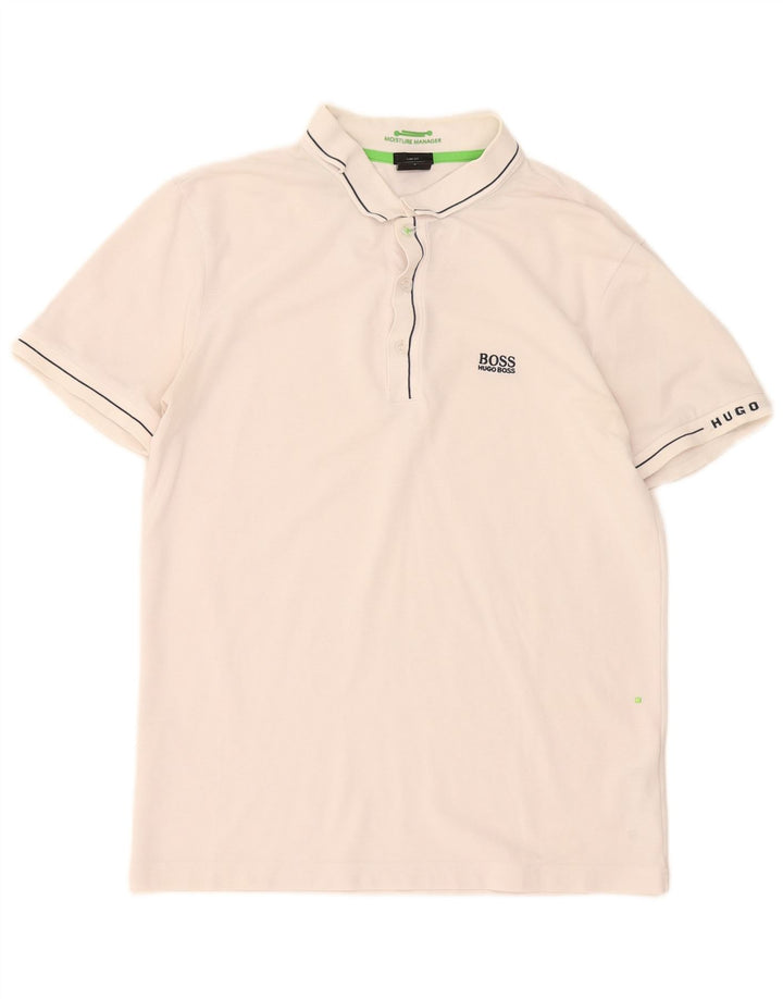 Hugo Boss Homme Polo Petit Blanc Coton