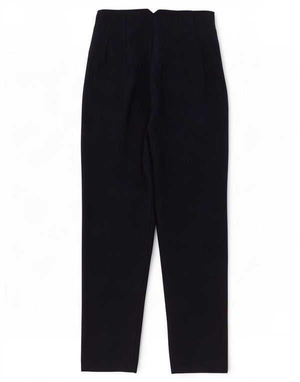 Zara Pantalon décontracté taille haute fuselé pour femme XS W24 L27 Bleu marine