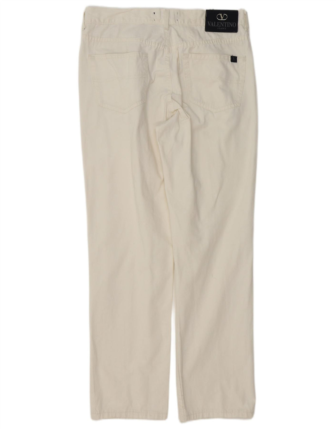 VALENTINO Pantalon Droit Casual Homme W36 L31 Blanc Coton