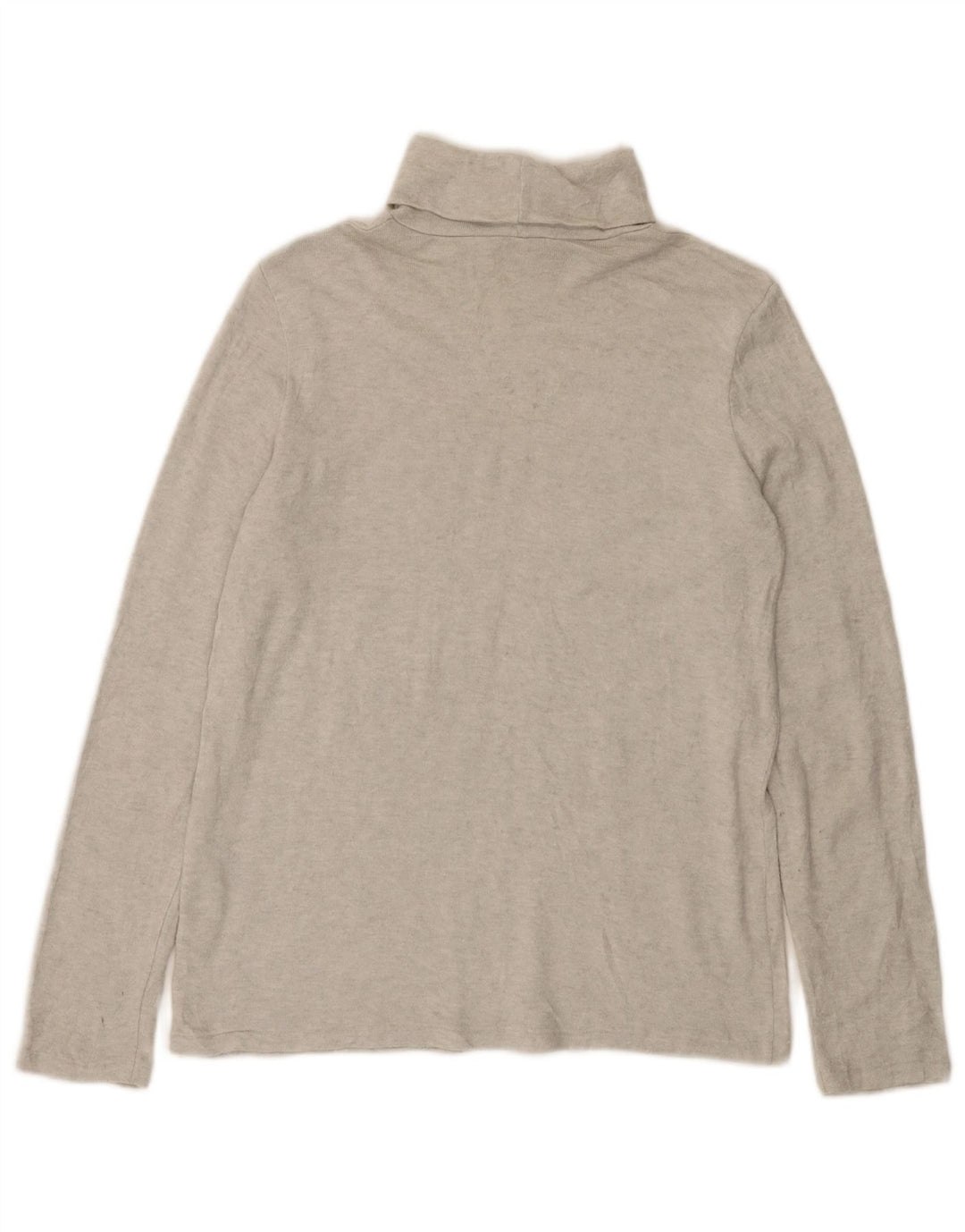 Zara Femme Top Manches Longues UK 14 Large Gris Moucheté Viscose