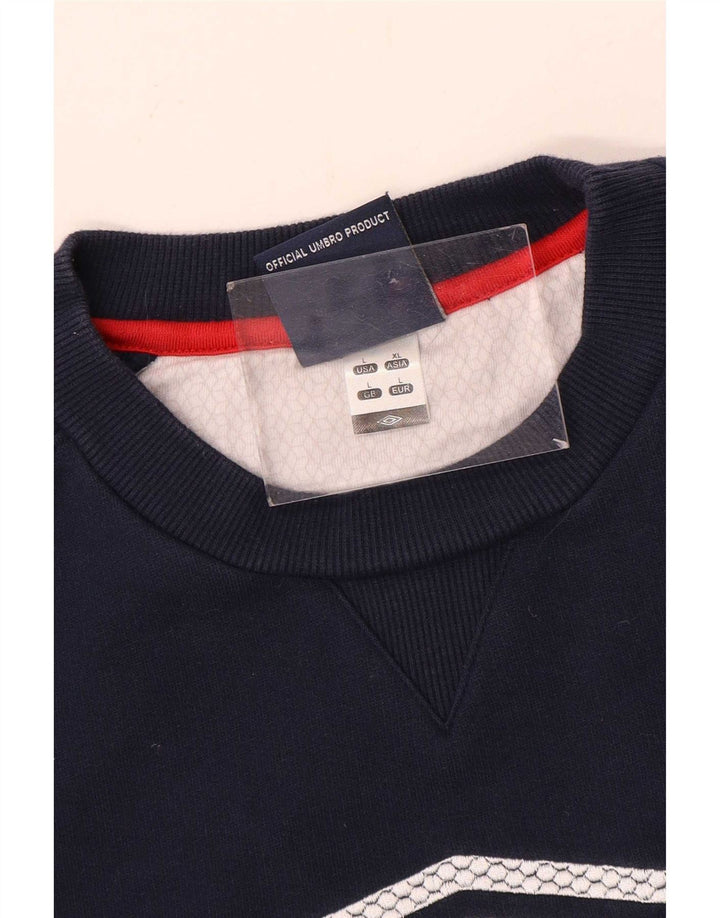 Umbro Sweat-shirt graphique pour homme, grand, bleu marine, color block