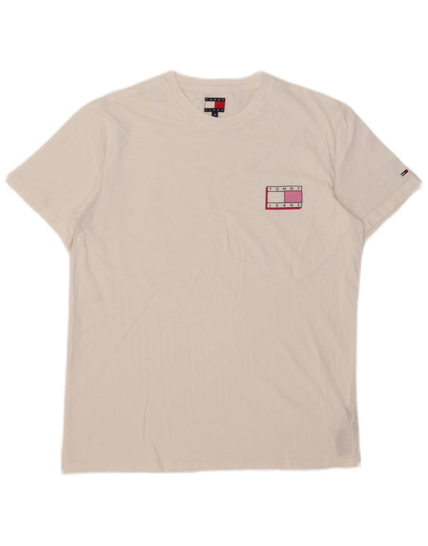 Tommy Hilfiger T-Shirt Homme Blanc Moyen Coton