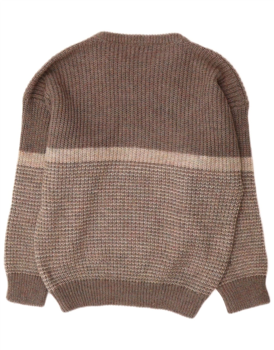Walker Pull à col rond pour homme, grand, gris, color block, acrylique