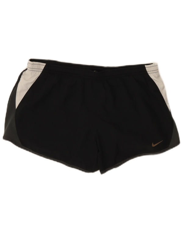 Nike Short de sport Dri Fit pour femme UK 10 Small Noir Colorblock Polyester