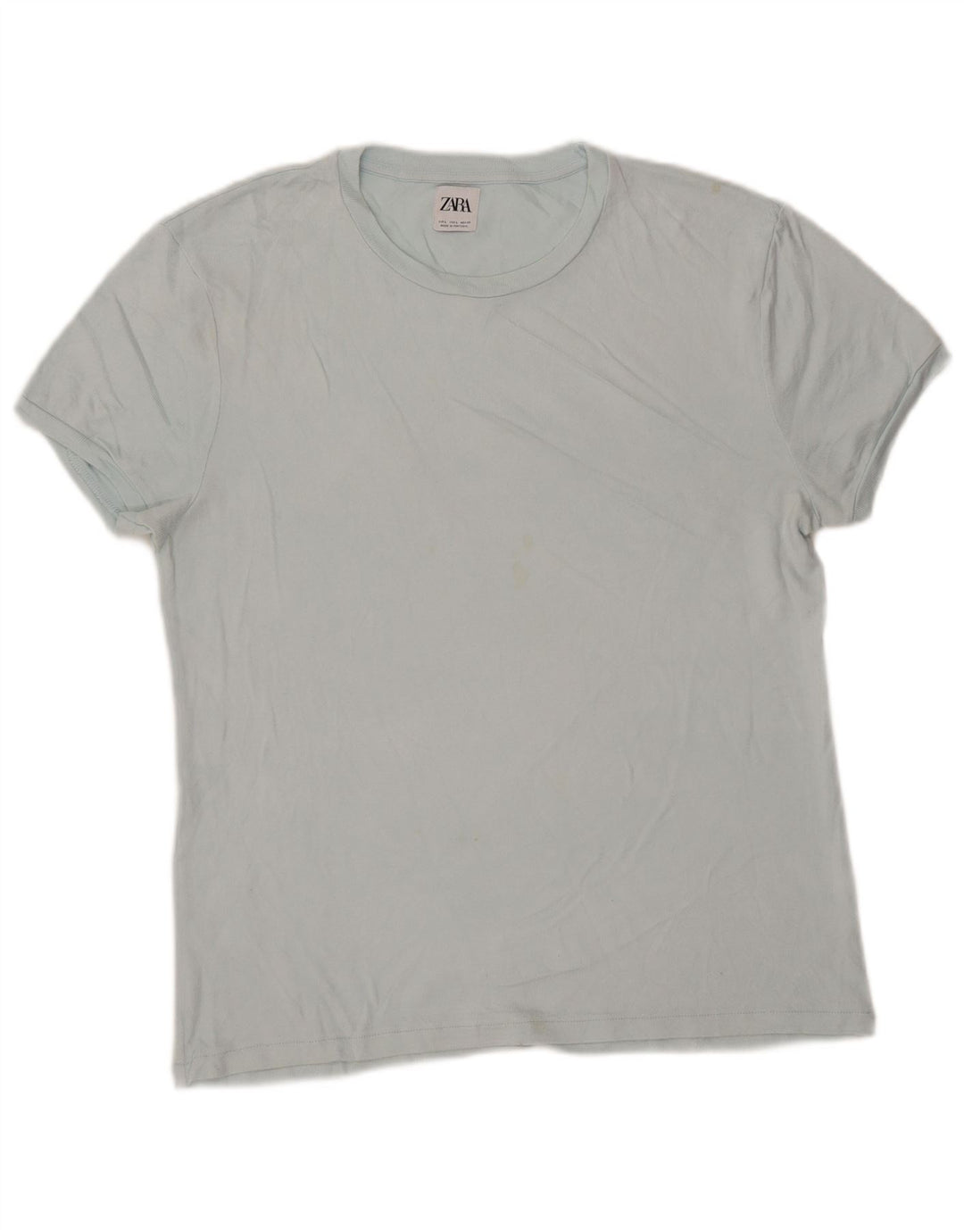 Zara T-Shirt Homme Haut Large Bleu