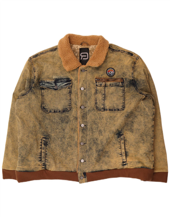 EMP Veste en jean pour homme UK 60 5XL Marron Coton