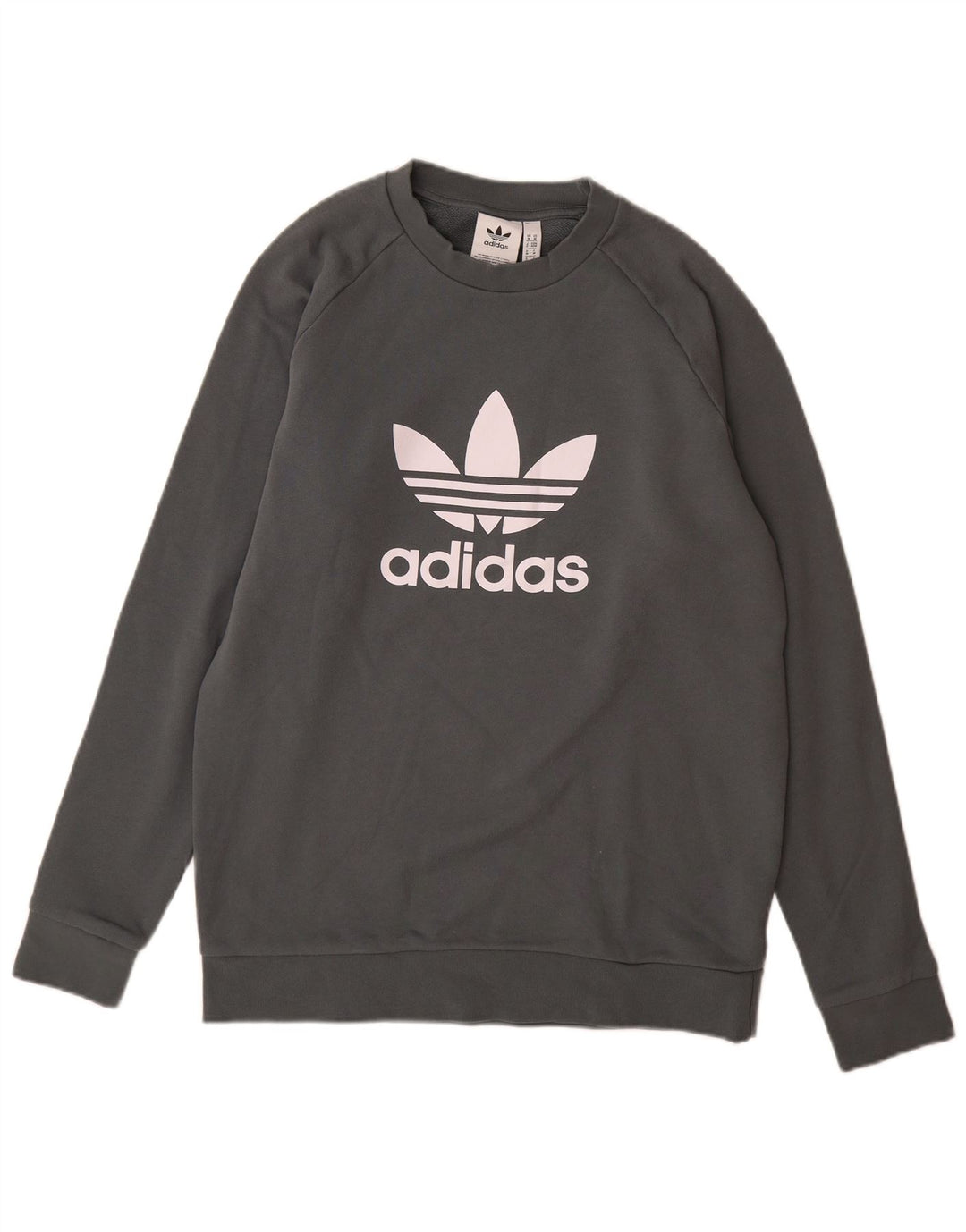 Adidas Sweat-shirt graphique pour homme en coton gris moyen