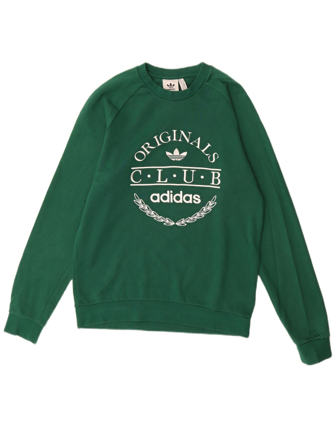 Adidas Sweat-shirt graphique pour homme en coton vert moyen