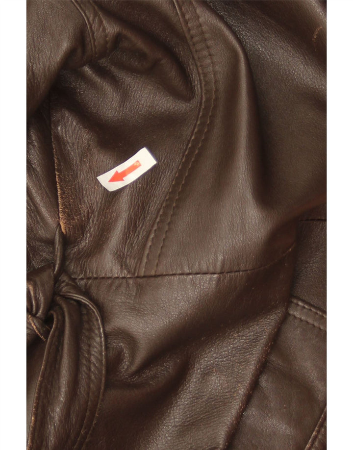 Veste en cuir militaire vintage pour homme IT 52 XL Cuir marron