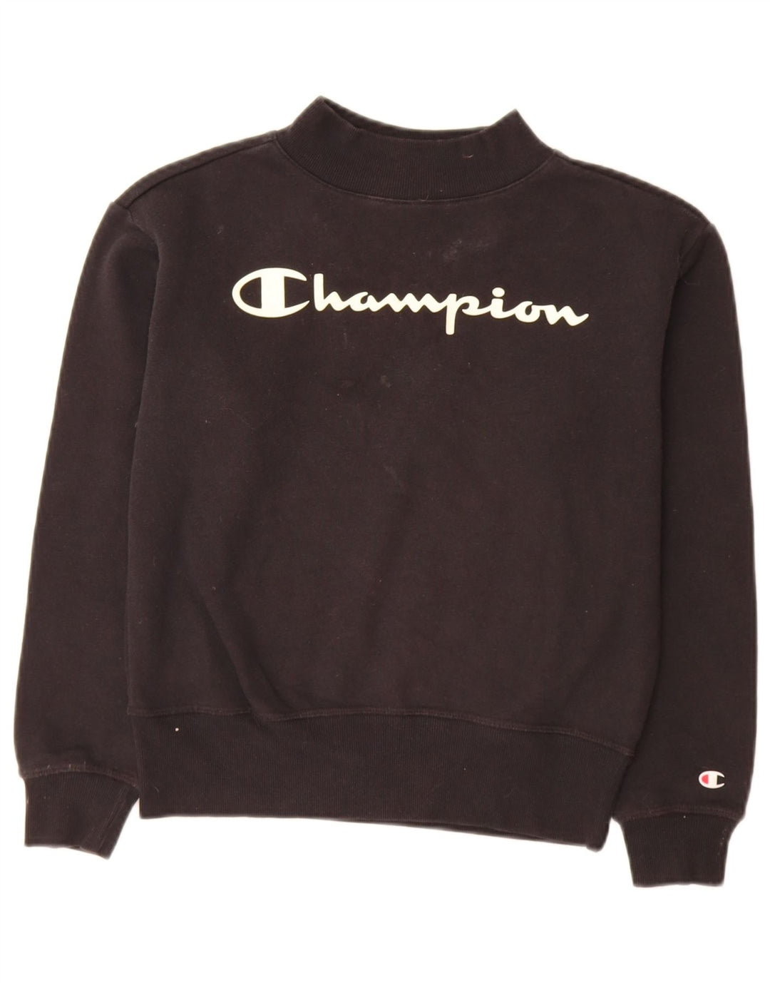 CHAMPION Sweat-Shirt Graphique Fille 11-12 Ans Grand Coton Noir