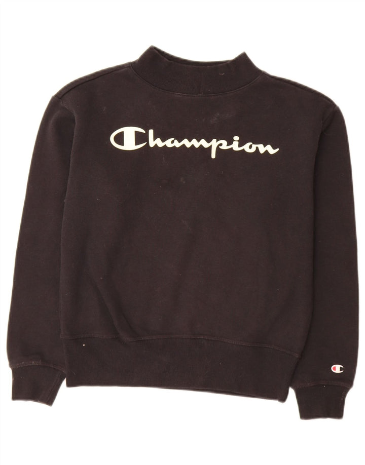 CHAMPION Sweat-Shirt Graphique Fille 11-12 Ans Grand Coton Noir