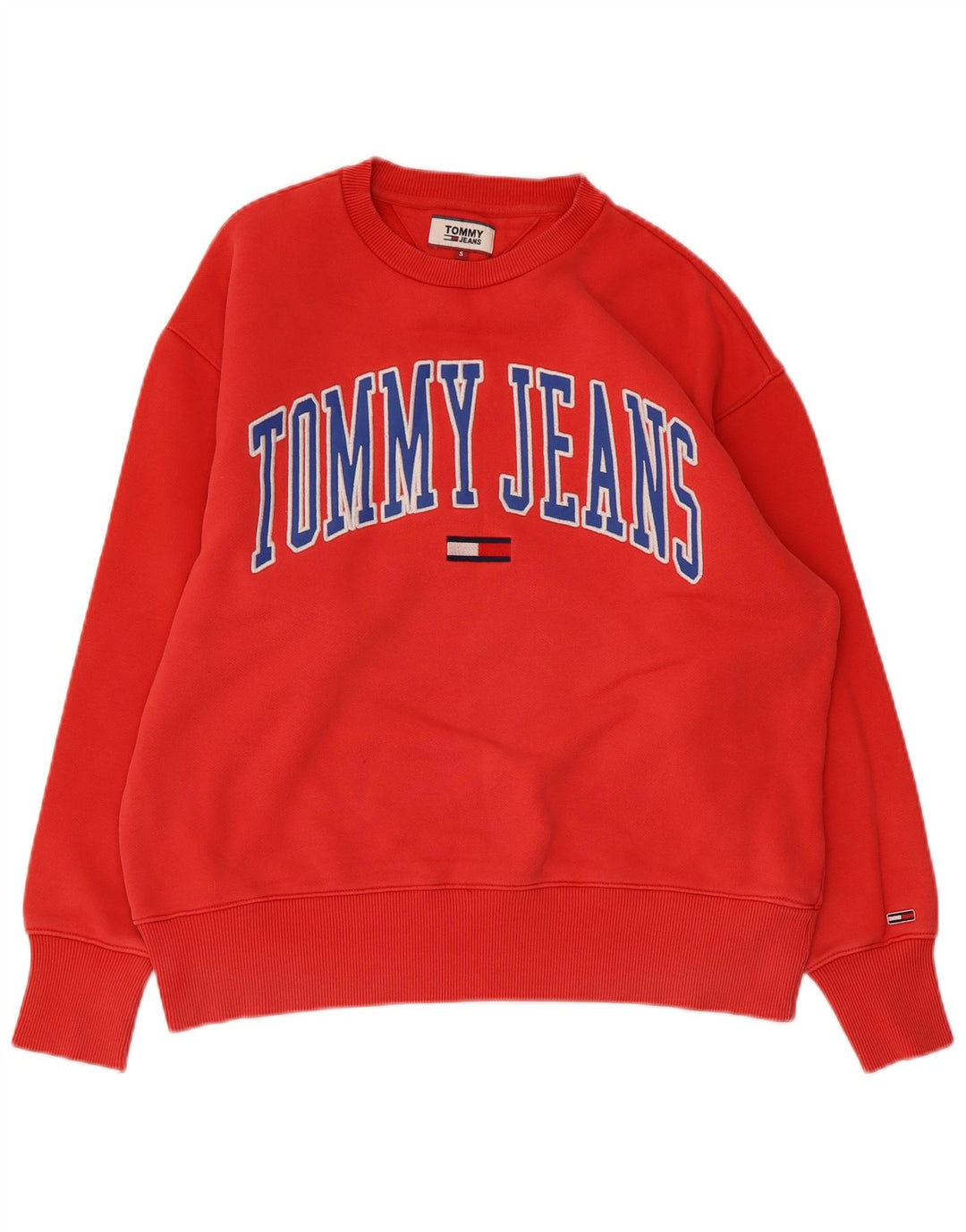 TOMMY HILFIGER Sweat-Shirt Graphique Homme Petit Rouge Coton