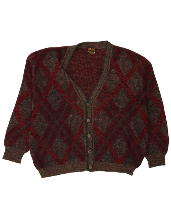 Jockey Cardigan pour homme XL Bordeaux Argyle/Diamant
