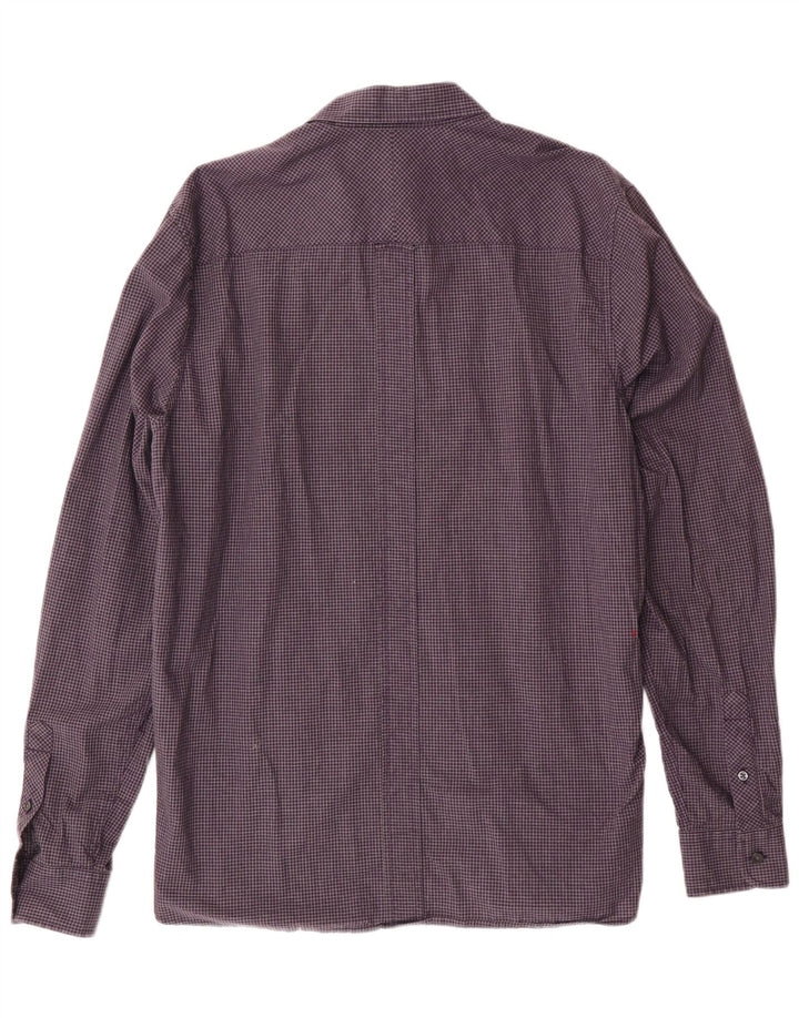 FRED PERRY Chemise Homme Large Vichy Violet Coton