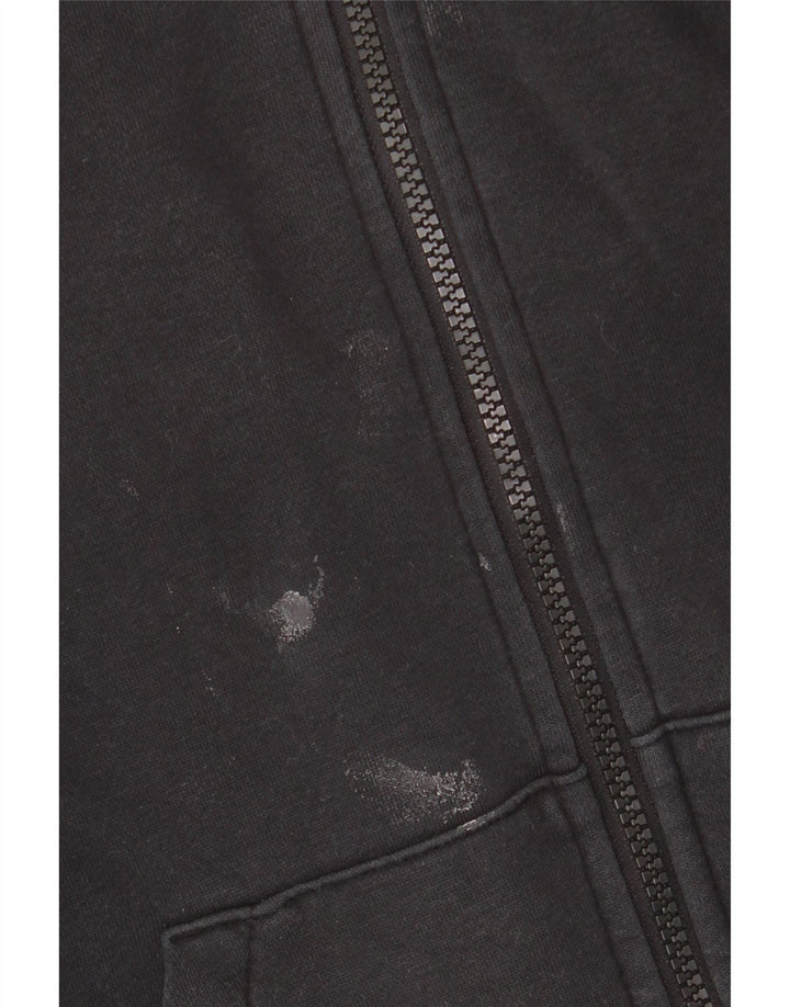 NIKE Pull à capuche zippé surdimensionné pour femme UK 6 XS Coton noir