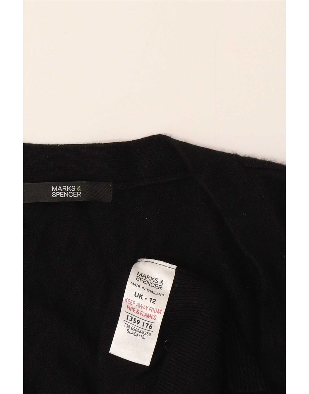 Marks & Spencer Pull cardigan long pour femme UK 12 Viscose noir moyen