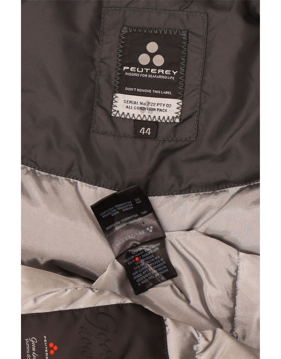 PEUTEREY Parka matelassée à capuche pour femme IT 44 Gris Moyen Polyamide