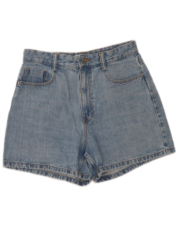 Zara Short en jean taille haute pour femme EU 40 Medium W30 Bleu