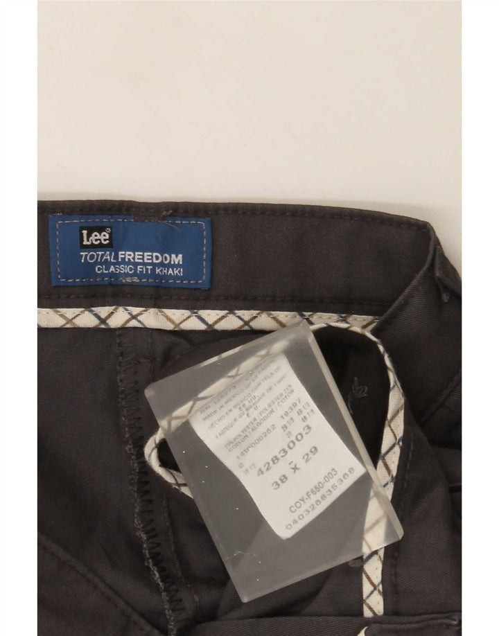 Lee Pantalon de costume coupe classique Total Freedom pour homme W38 L29 Gris Polyester