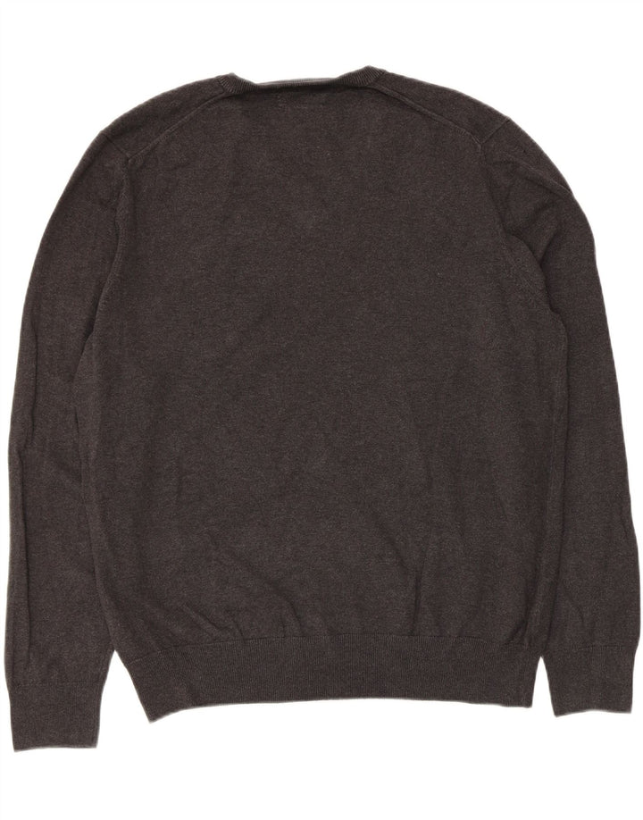 Marks & Spencer Pull col V pour homme XL Gris Coton