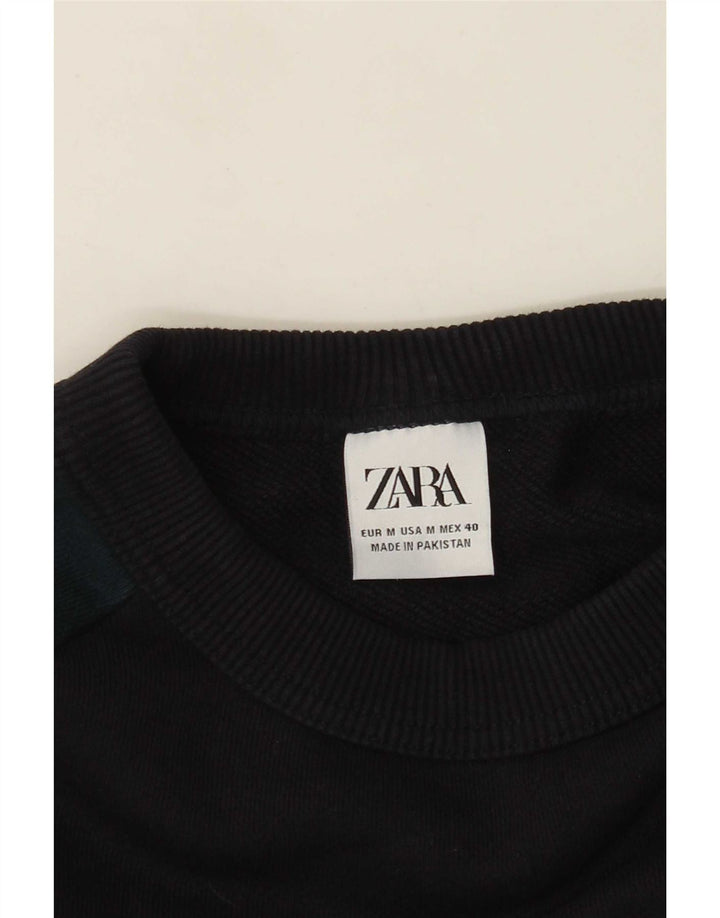 Zara Sweat-shirt pour homme Noir moyen Colourblock