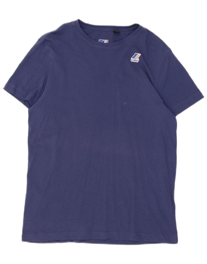 K-Way T-Shirt Homme Haut Large Bleu Marine Coton