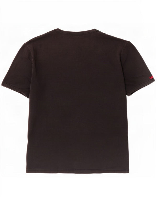 Guess Womens T-Shirt Top UK 12 Medium Black Cotton