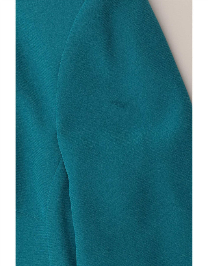 vintage Femme Crop Blazer Veste UK 12 Bleu Moyen