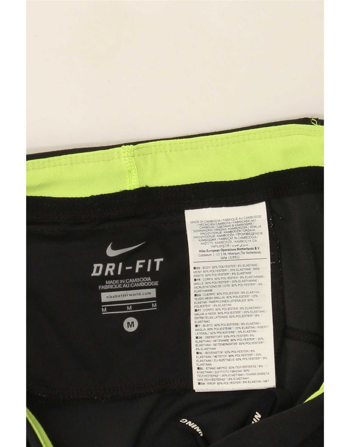 Nike Legging Capri Dri Fit pour femme UK 12 Polyester color block noir moyen