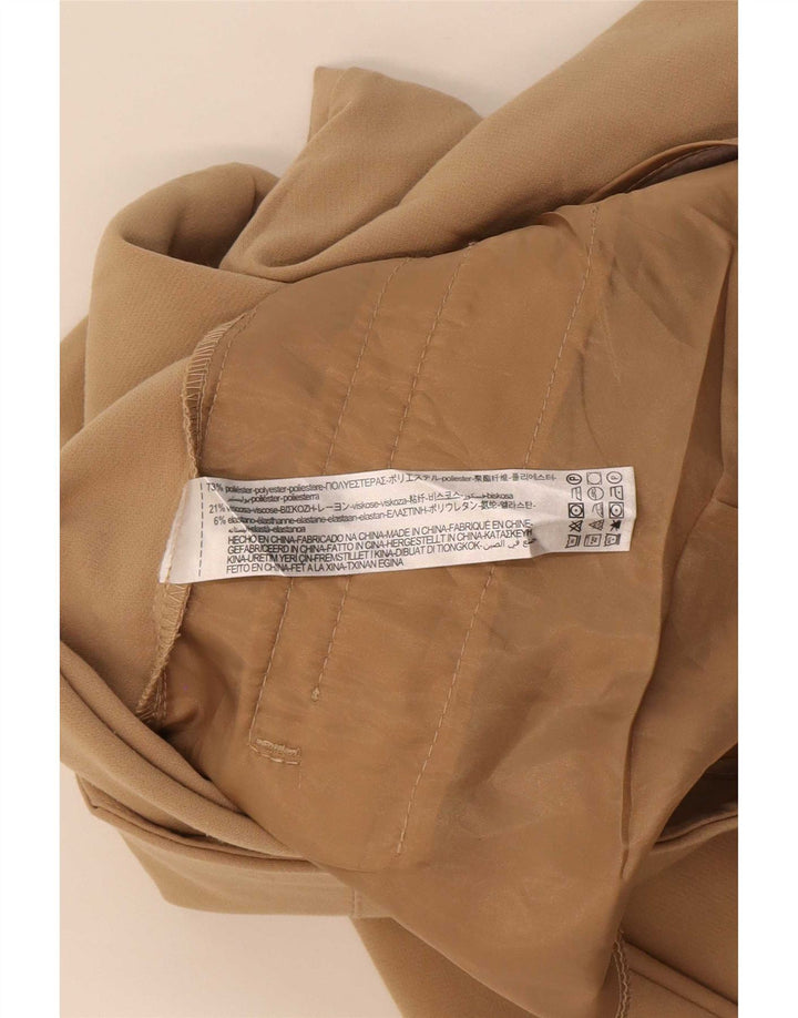 Pantalon court fuselé Zara Femme Moyen W28 L25 Beige Polyester