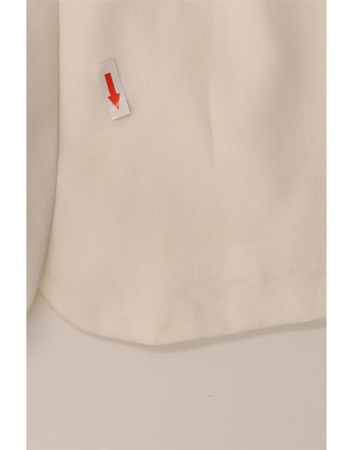 Wit Boy Veste blazer à 3 boutons pour femme UK 10 Petit blanc cassé en polyester