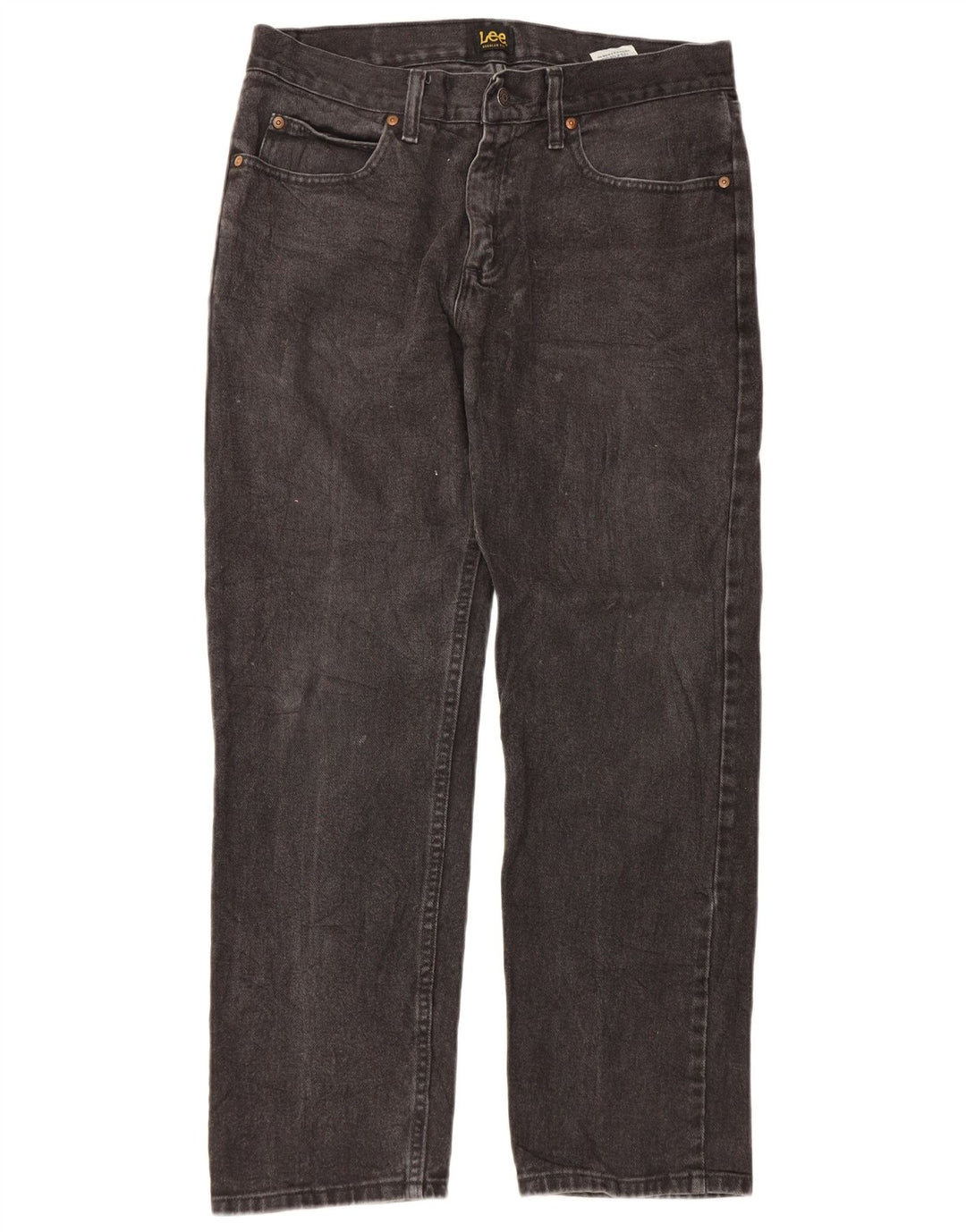 Lee Jean droit coupe droite W33 L30 pour homme en coton noir