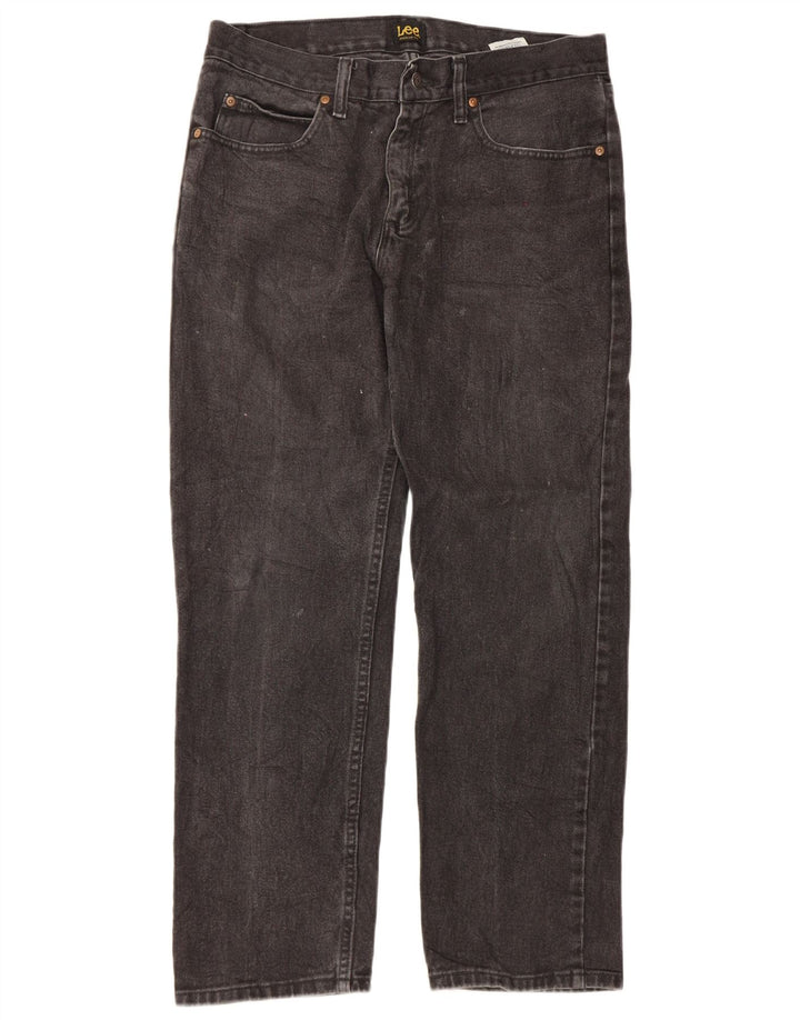 Lee Jean droit coupe droite W33 L30 pour homme en coton noir