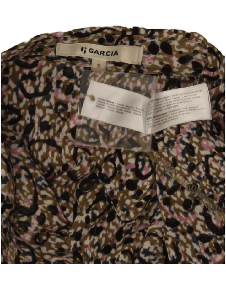 Garcia Chemise à motif abstrait pour femme UK 10 Petite Viscose multicolore