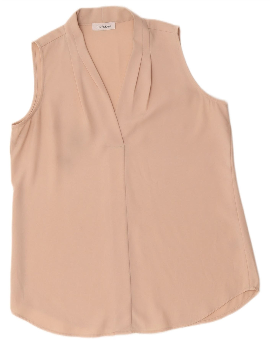 Calvin Klein Womens Blouse sans manches Top UK 14 Large Rose Polyester