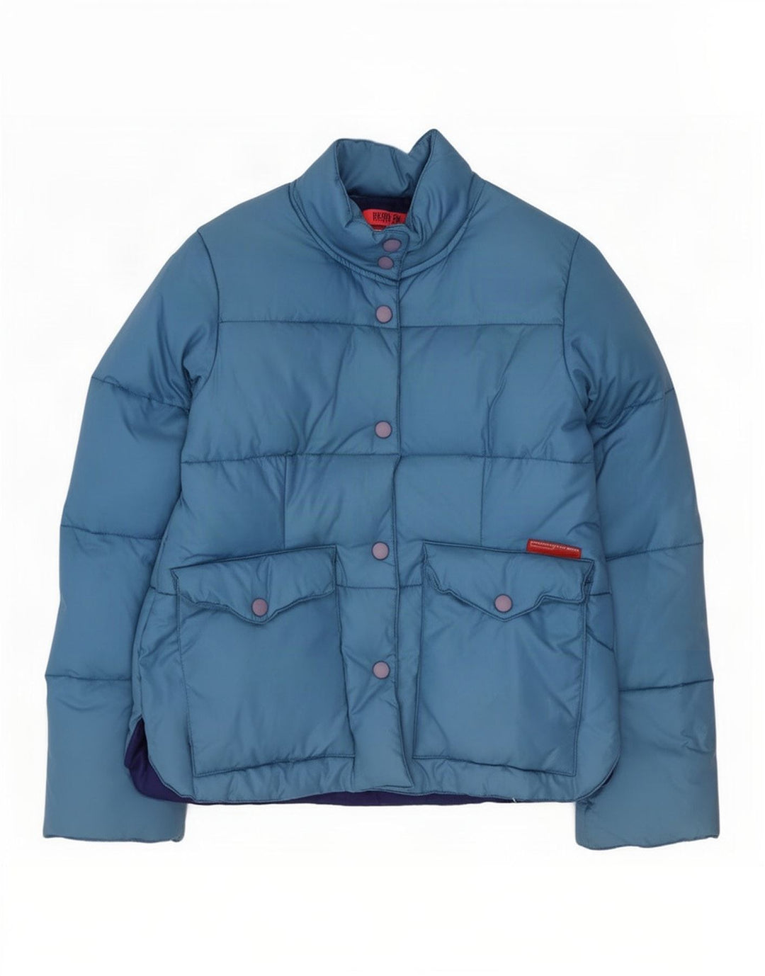 Fiorucci Veste matelassée pour femme UK 14 Large Bleu Nylon