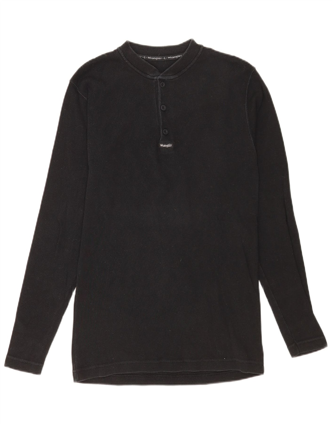 Wrangler Haut à manches longues pour homme en coton noir