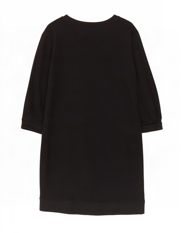 Zara Robe sweat-shirt à manches longues pour femme UK 16 Grand coton noir