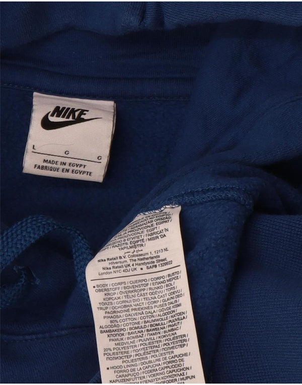 Nike Pull à capuche graphique pour homme en coton bleu Taille L