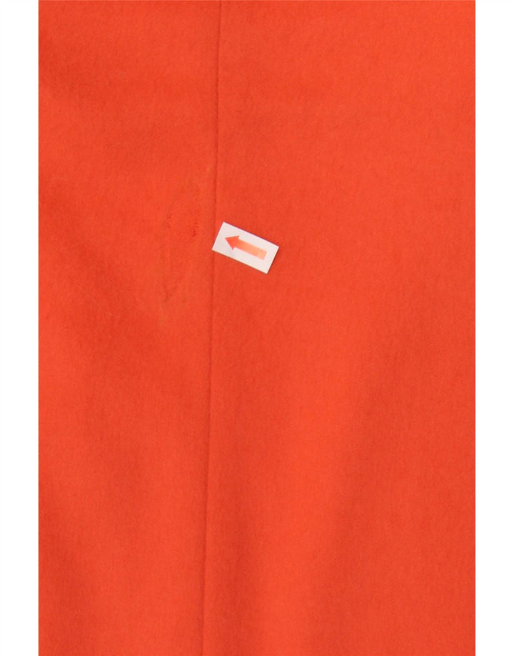VINTAGE Womens Longline Open Blazer Jacket UK 16 Large Orange Acetate Vintage Vintage and Second-Hand Vintage from Messina Hembry 