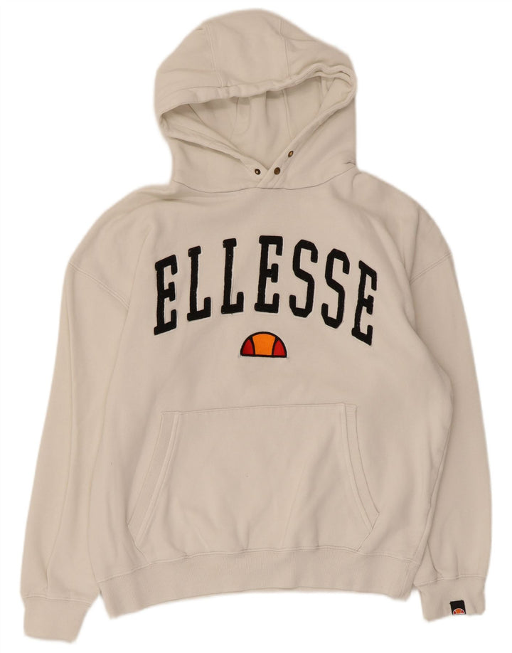 Ellesse Pull à Capuche Duke Graphic Homme Blanc Moyen Coton