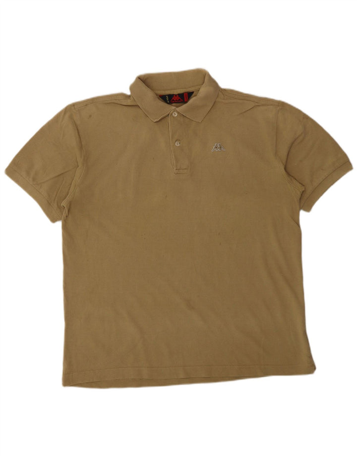 KAPPA Polo Homme Large Beige Coton