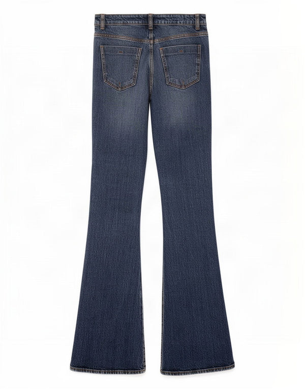 Zara Jean évasé pour femme EU 34 2XS W24 L34 Bleu