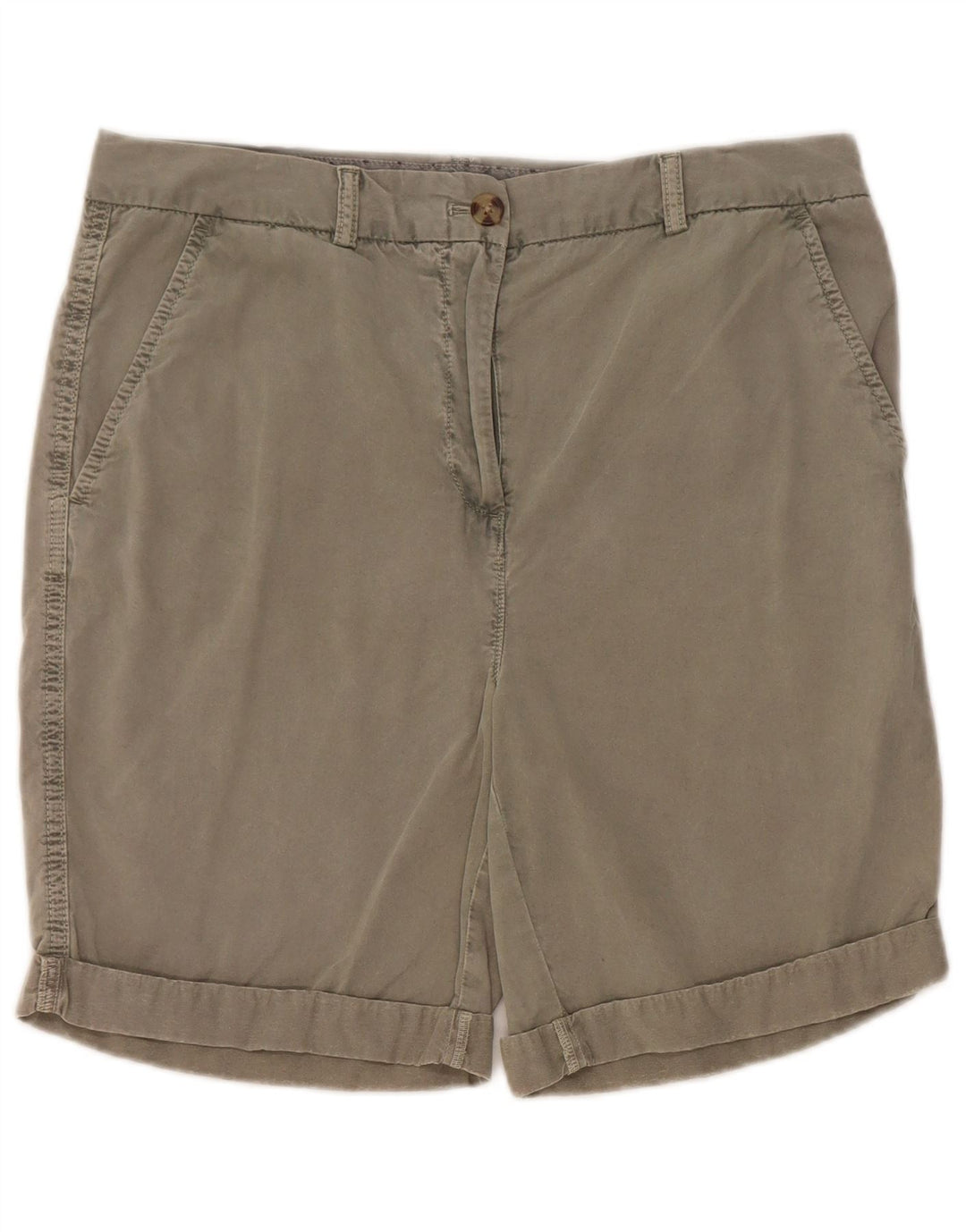 Marks & Spencer Short chino pour femme UK 12 Medium W32 Kaki Coton