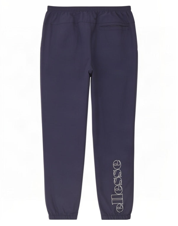 Ellesse Homme Pantalon de Survêtement Graphique Joggers Large Bleu Marine Nylon