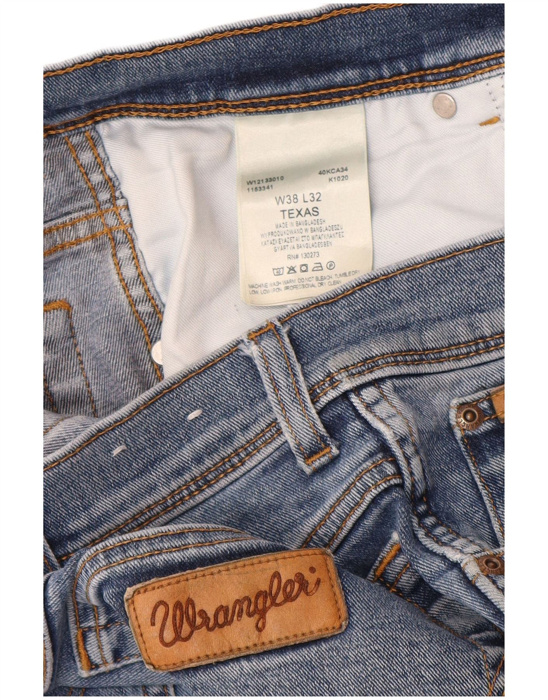 Wrangler Jean Droit Texas Homme W38 L32 Bleu Coton