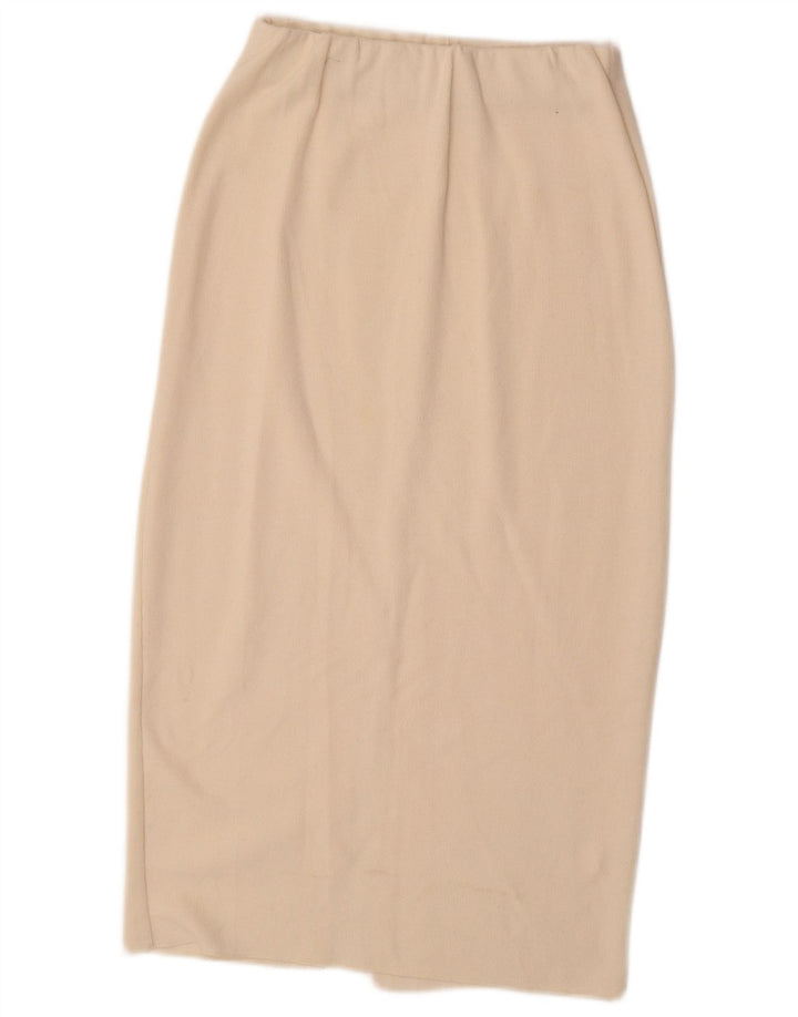Zara Femme Jupe Midi En Tricot Petit W27 Blanc Cassé